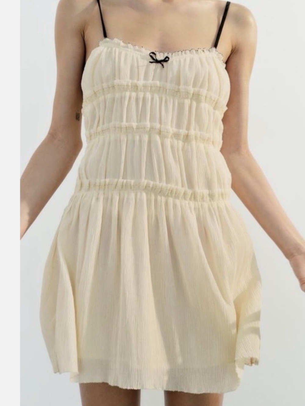 Zara Light Yellow Mini Dress
